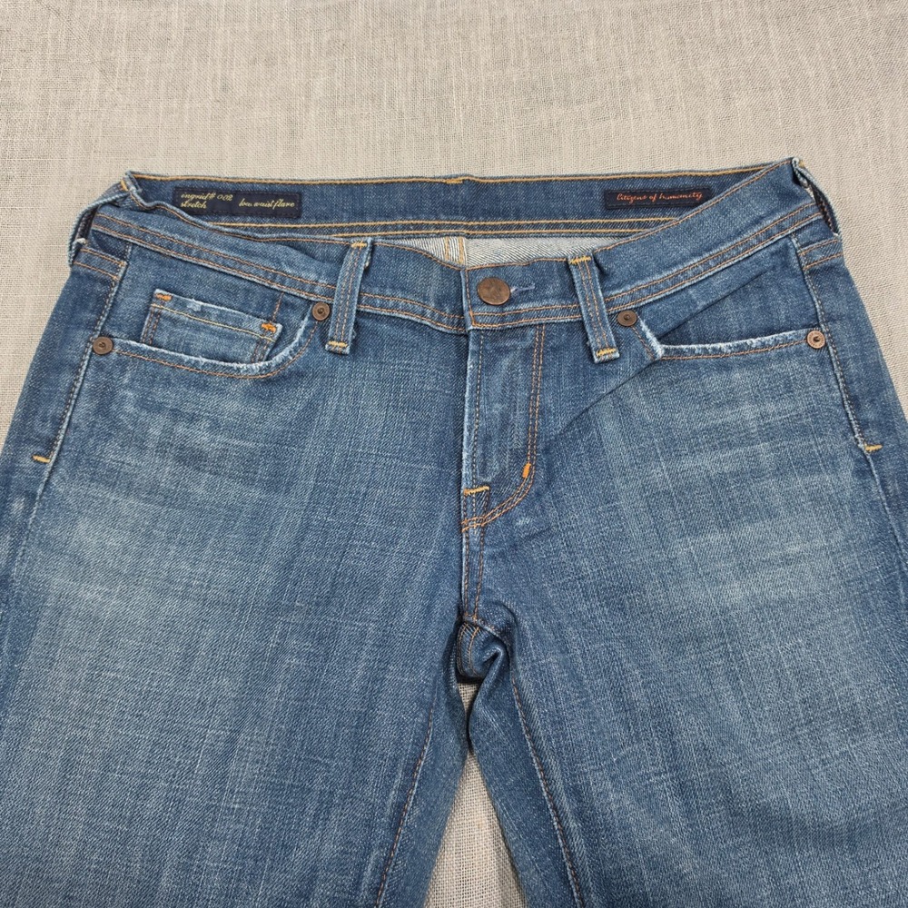 Citizens of Humanity Flare Jeans Womens 28 Blue‎ Good Low Rise Wide Leg Denim